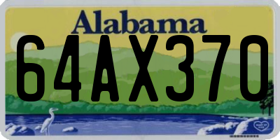 AL license plate 64AX370