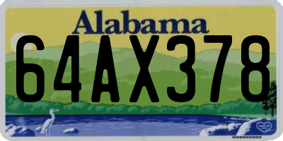 AL license plate 64AX378