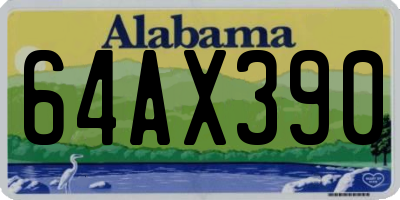 AL license plate 64AX390