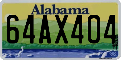 AL license plate 64AX404
