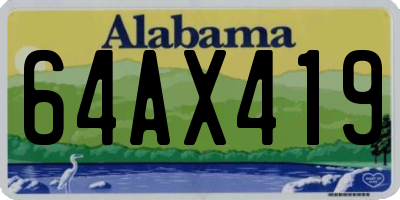 AL license plate 64AX419