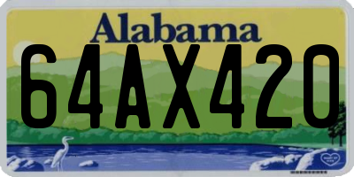 AL license plate 64AX420