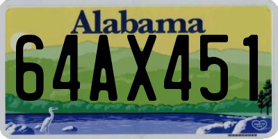 AL license plate 64AX451