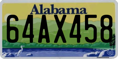 AL license plate 64AX458
