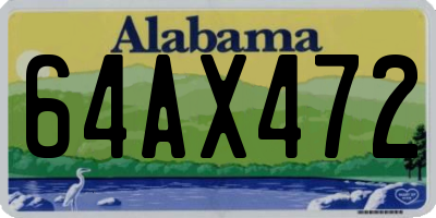 AL license plate 64AX472