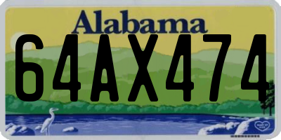 AL license plate 64AX474