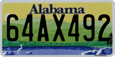 AL license plate 64AX492