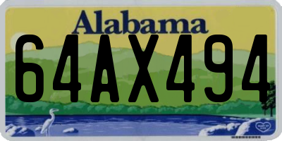 AL license plate 64AX494