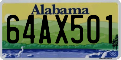 AL license plate 64AX501