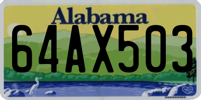 AL license plate 64AX503