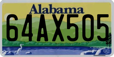 AL license plate 64AX505