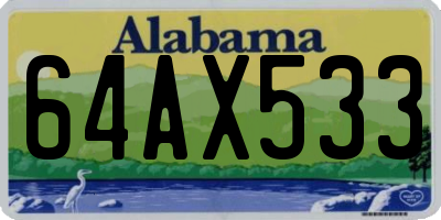 AL license plate 64AX533