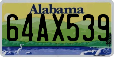 AL license plate 64AX539