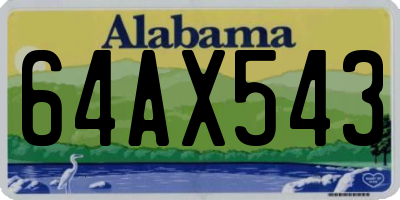 AL license plate 64AX543