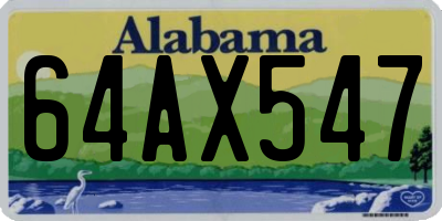 AL license plate 64AX547