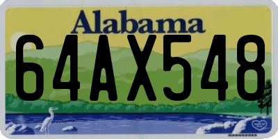 AL license plate 64AX548