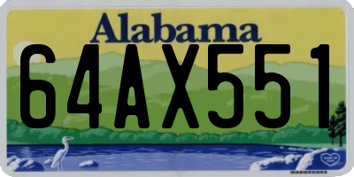 AL license plate 64AX551