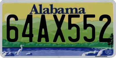 AL license plate 64AX552