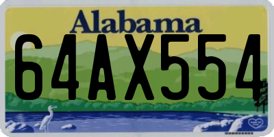 AL license plate 64AX554