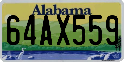 AL license plate 64AX559