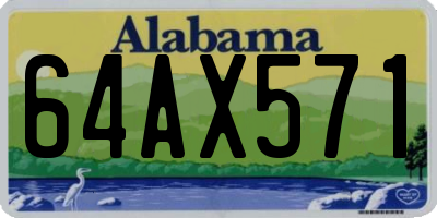 AL license plate 64AX571