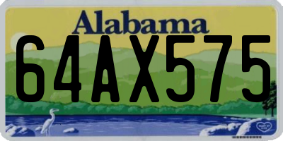 AL license plate 64AX575