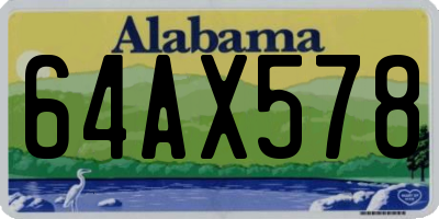 AL license plate 64AX578