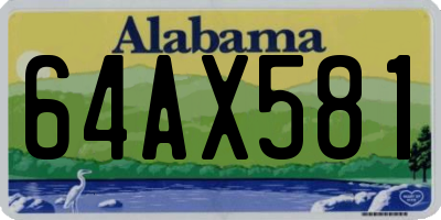 AL license plate 64AX581