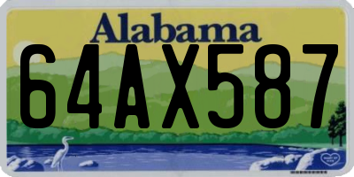 AL license plate 64AX587