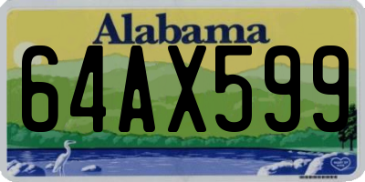AL license plate 64AX599