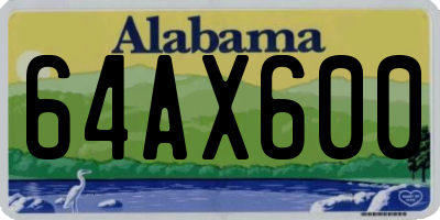 AL license plate 64AX600