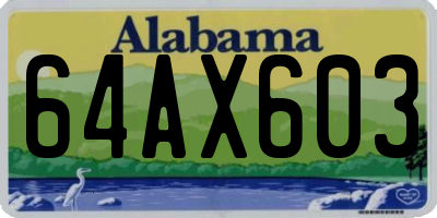 AL license plate 64AX603