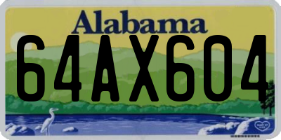 AL license plate 64AX604