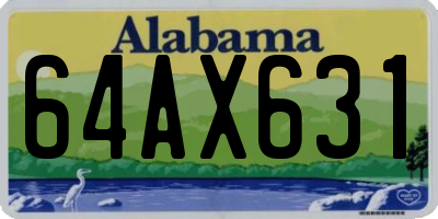 AL license plate 64AX631