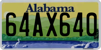 AL license plate 64AX640