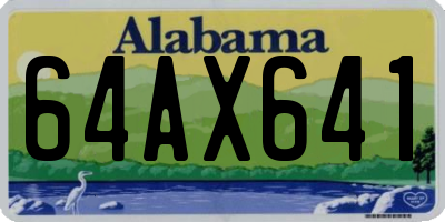 AL license plate 64AX641