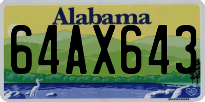 AL license plate 64AX643