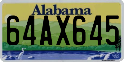 AL license plate 64AX645