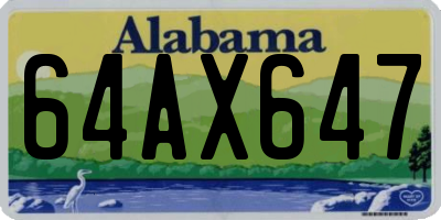 AL license plate 64AX647