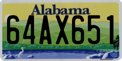 AL license plate 64AX651