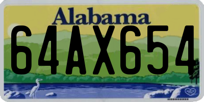 AL license plate 64AX654