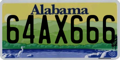 AL license plate 64AX666