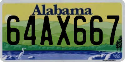 AL license plate 64AX667