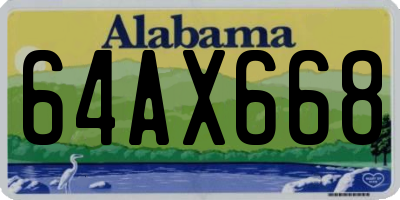 AL license plate 64AX668