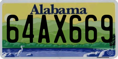 AL license plate 64AX669