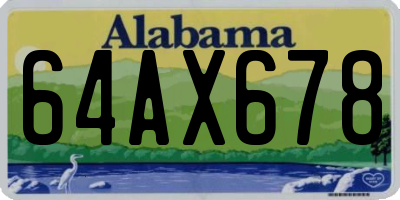 AL license plate 64AX678
