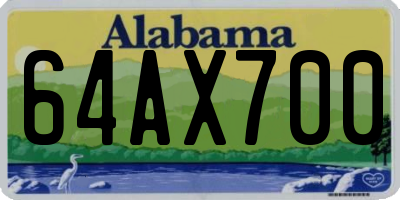 AL license plate 64AX700