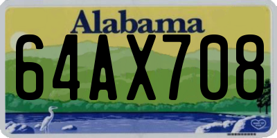 AL license plate 64AX708