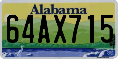 AL license plate 64AX715
