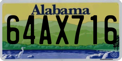 AL license plate 64AX716